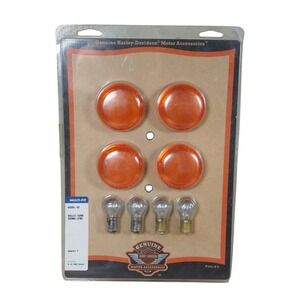 Harley Davidson 69304-02 Bullet Turn Signal Lens Kit Clear Bulbs Accessory - New